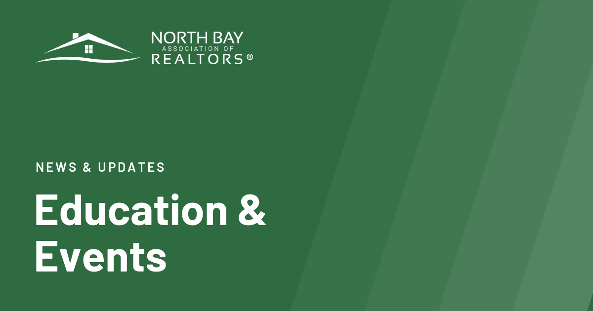 North Bay Association of REALTORS® section header for Education & Events