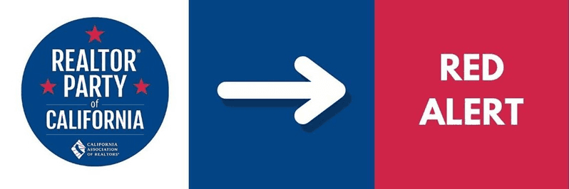 REALTOR® Party of California Red Alert banner