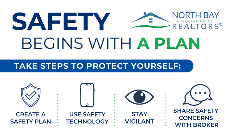 NORBAR graphic: Safety Begins With A Plan - create a safety plan, use safety technology, stay vigilant, share concerns with your broker.