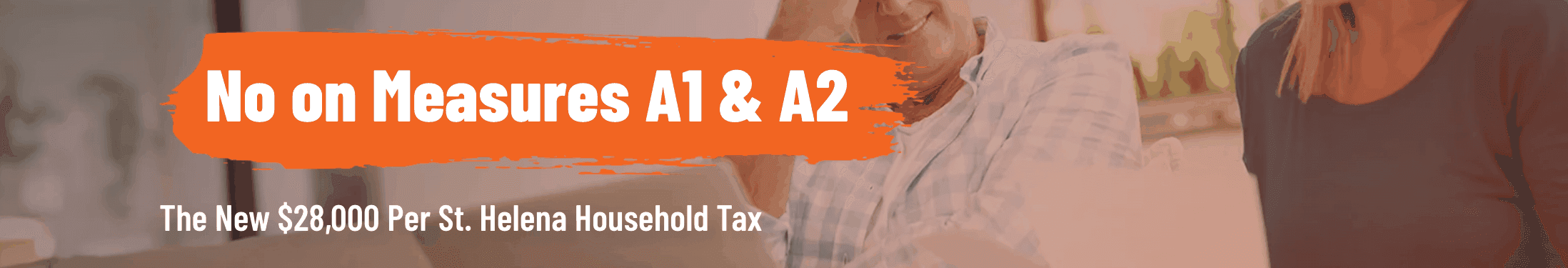 No on Measures A1 and A2 campaign banner